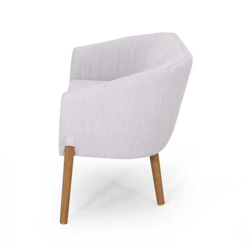 Mid Century Modern Loveseat With Channel Stitched Backrest by HouseOfZazla