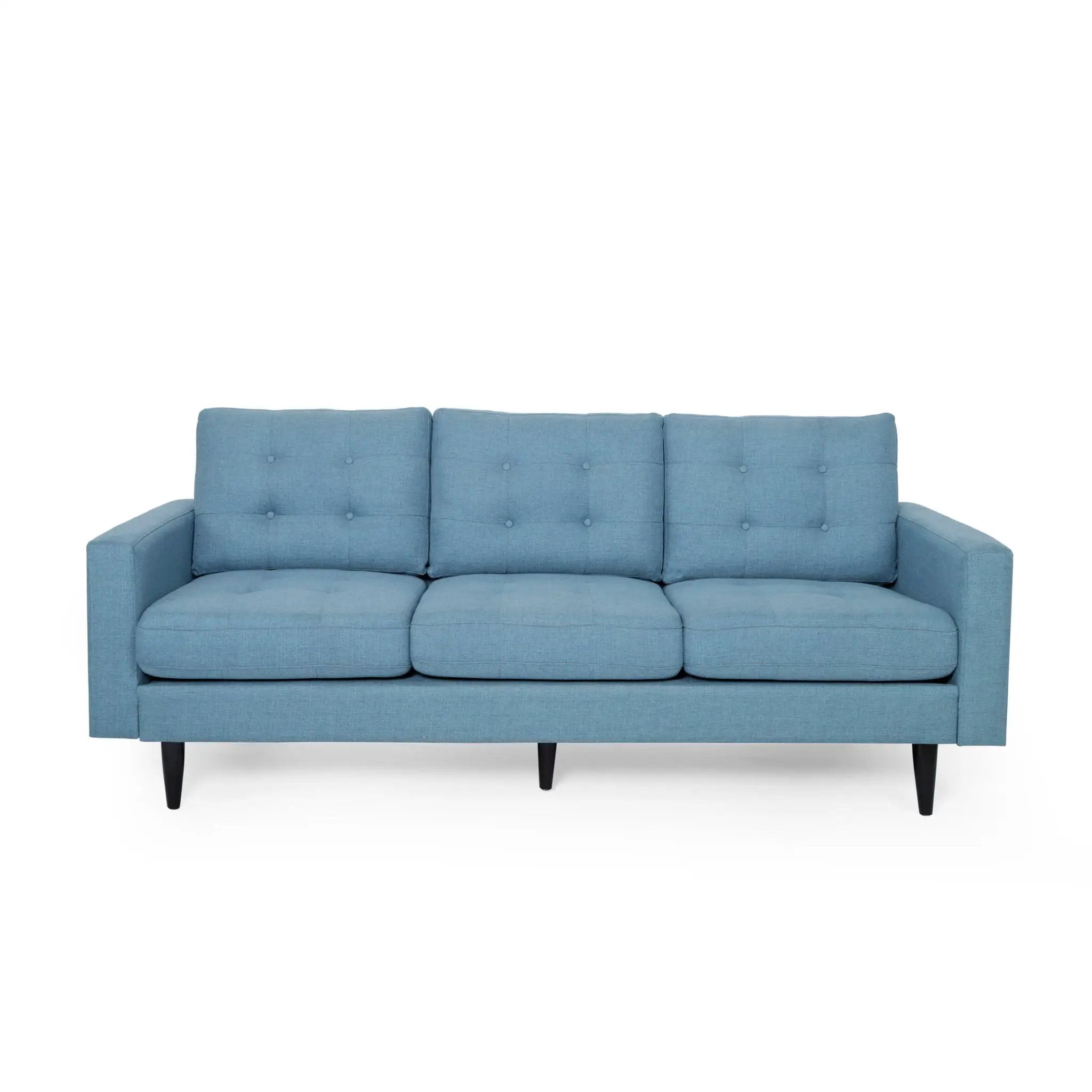 Jenny Contemporary Tufted Fabric 3 Seater Sofa by HouseOfZazla