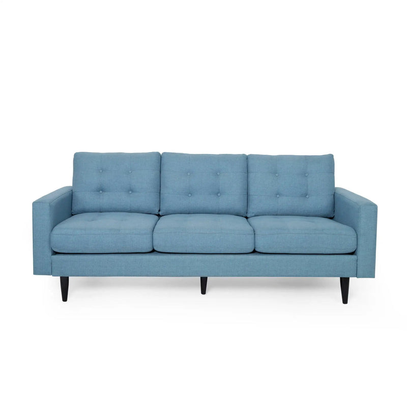 Jenny Contemporary Tufted Fabric 3 Seater Sofa by HouseOfZazla