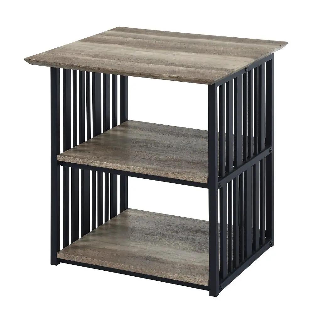 Zudora - Nightstand - Antique Oak & Black by Unique Piece Furniture