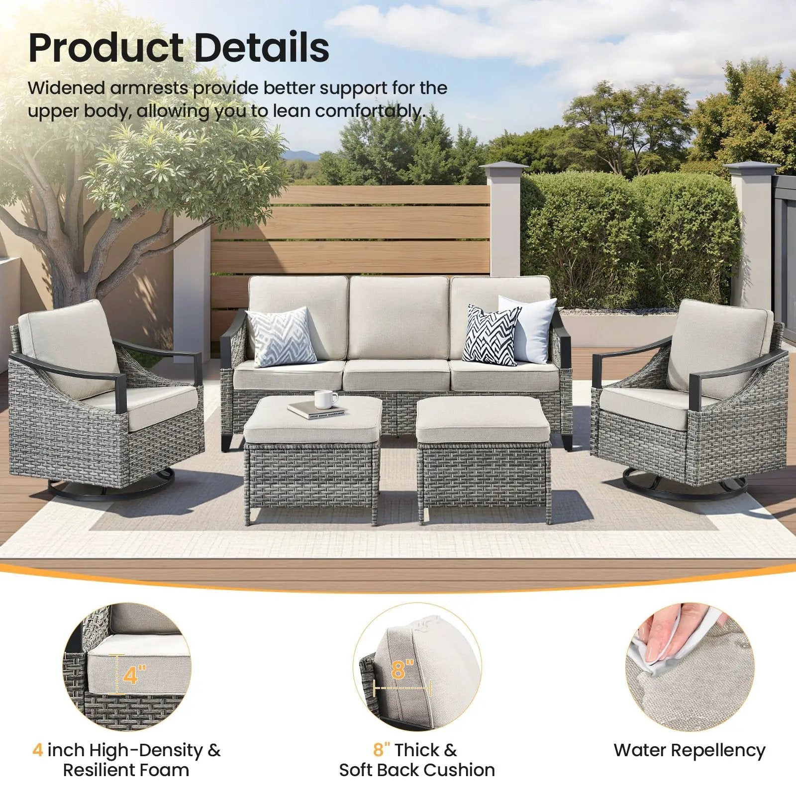 73.4" Wide Outdoor Wicker Sofa by HouseOfZazla
