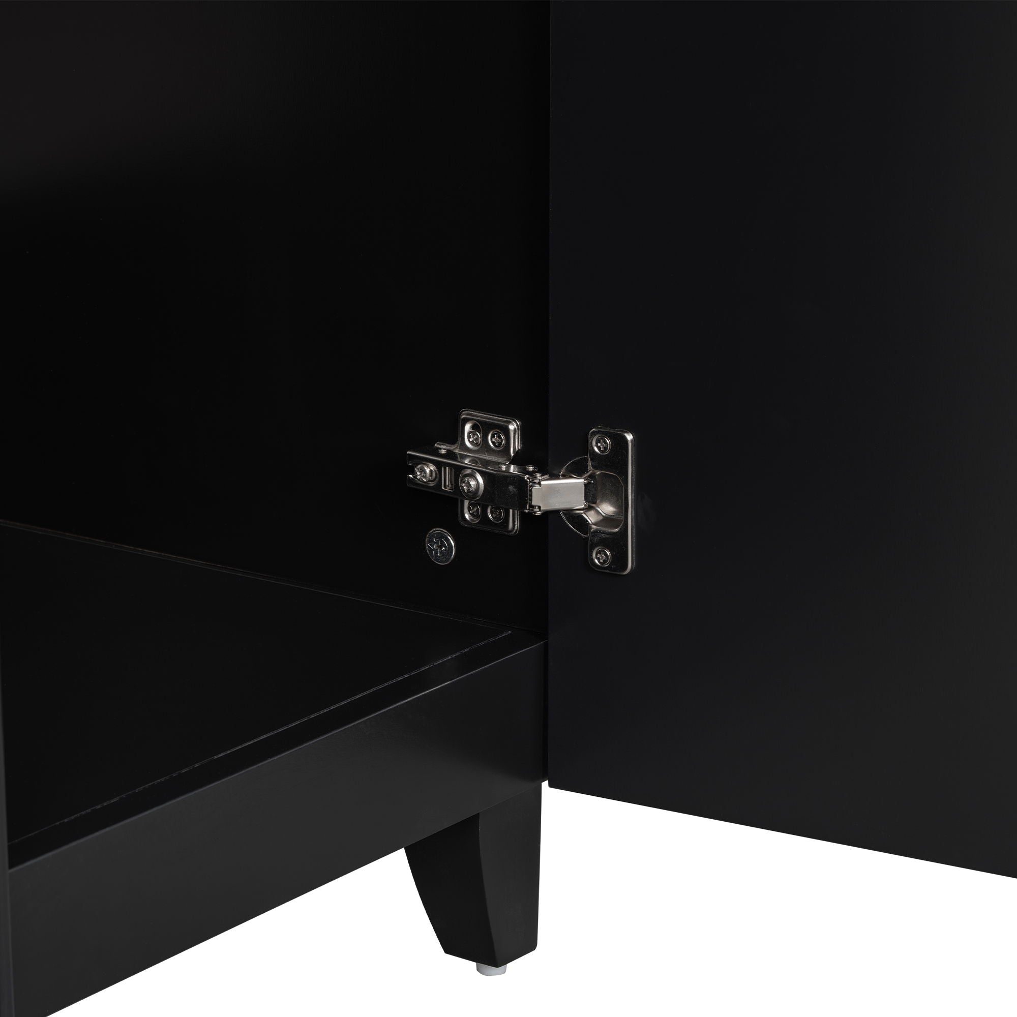 Transitional Style Bathroom Vanity Cabinet With Ceramic Sink