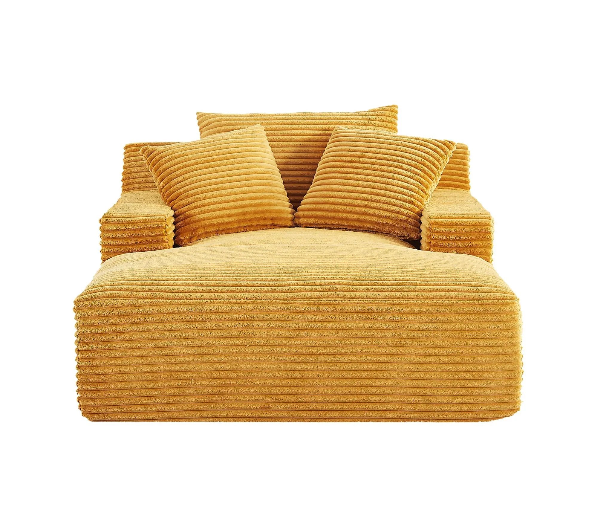 Cloudline - Oversized Chaise Lounge, Modern Comfy Couch With Full Foam Cushioning, Cozy Sleeper Sofabed by HouseOfZazla