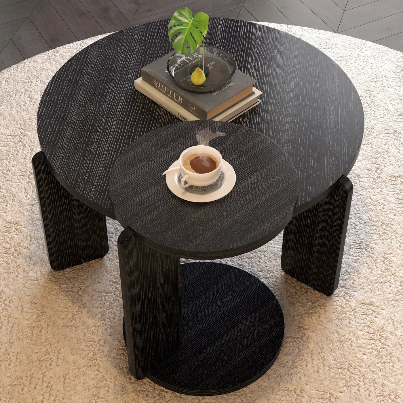 Round Coffee & End Table Set by HouseOfZazla
