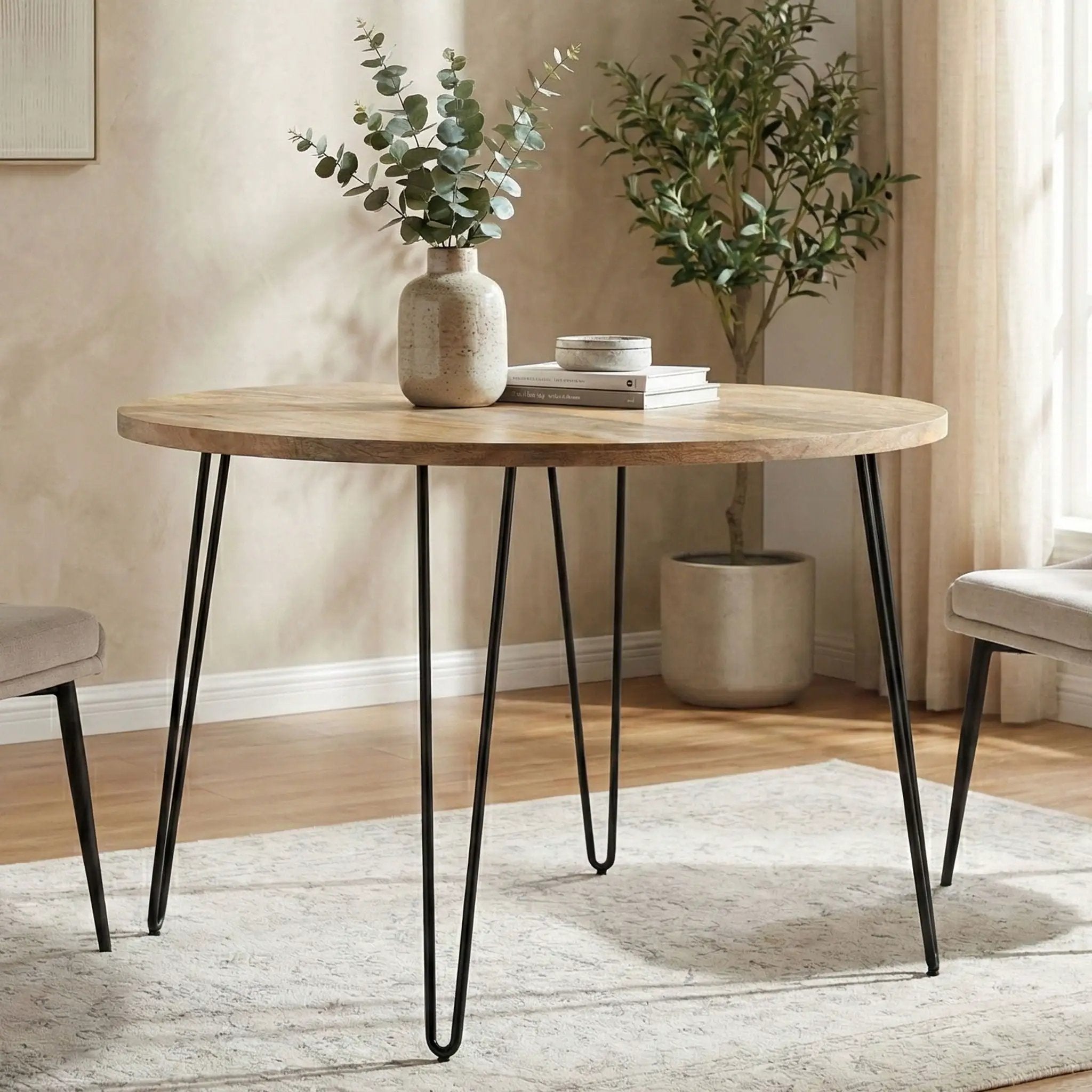 Hunter - Round Dining Table - Natural by HouseOfZazla