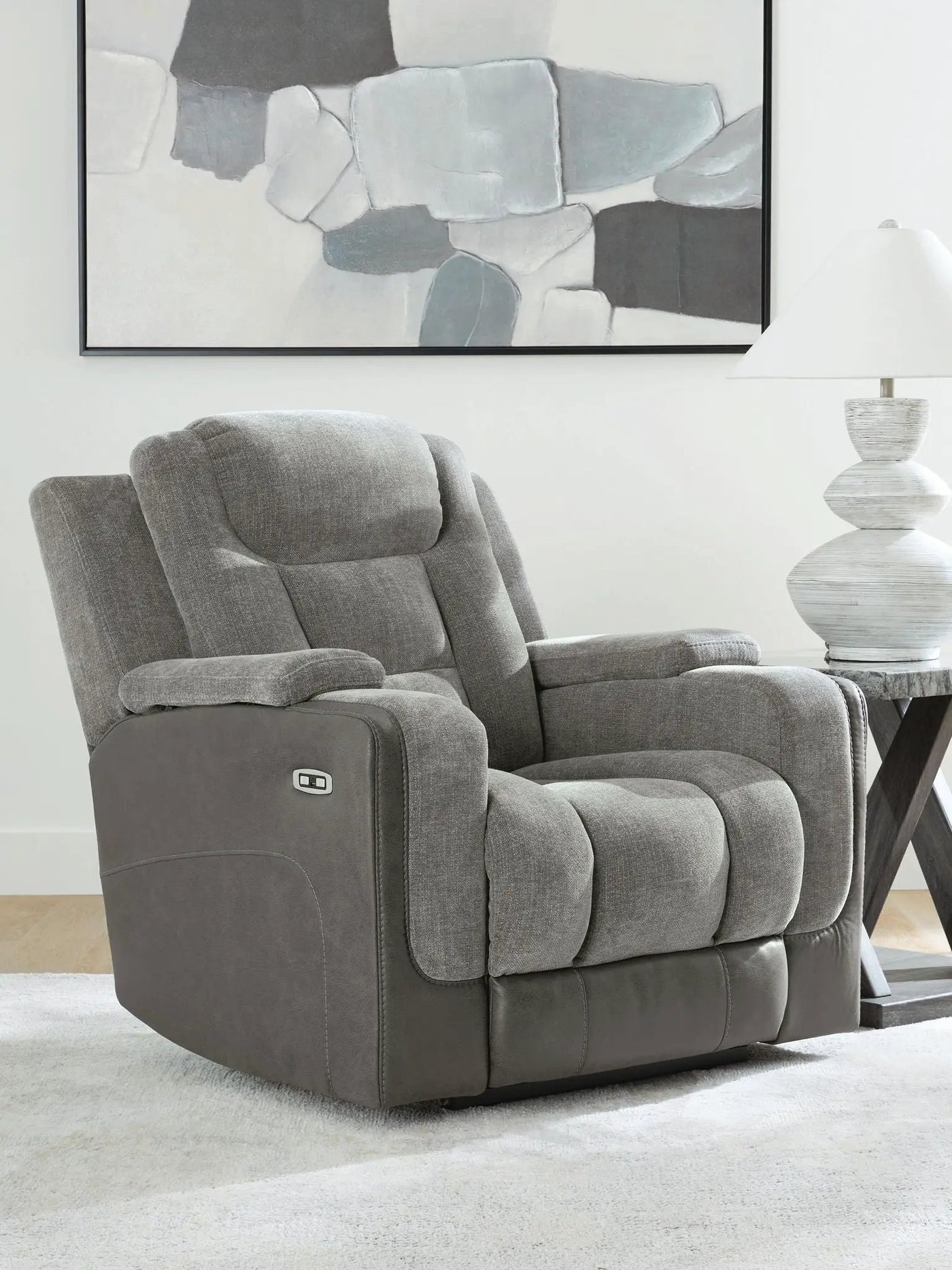 Mixed Motion - Power Recliner With Adjustable Headrest by Unique Piece Furniture