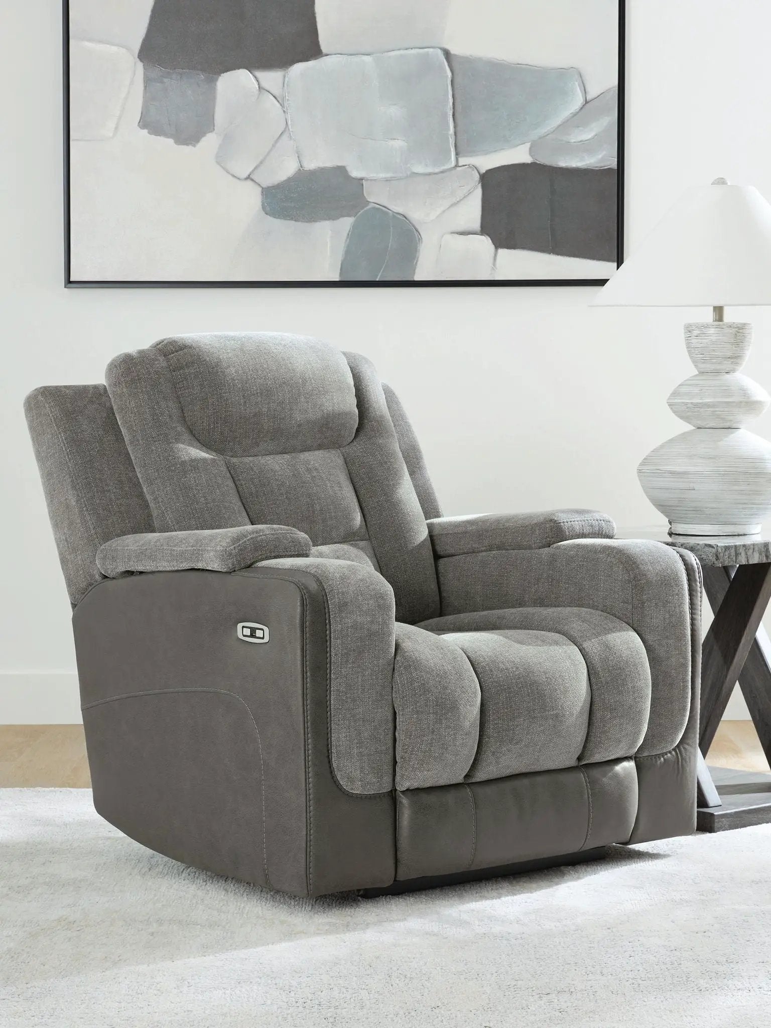 Mixed Motion - Power Recliner With Adjustable Headrest by Unique Piece Furniture