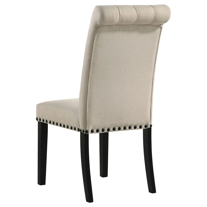 Alana Fabric Upholstered Dining Side Chair Beige (Set of 2) by Unique Piece Furniture