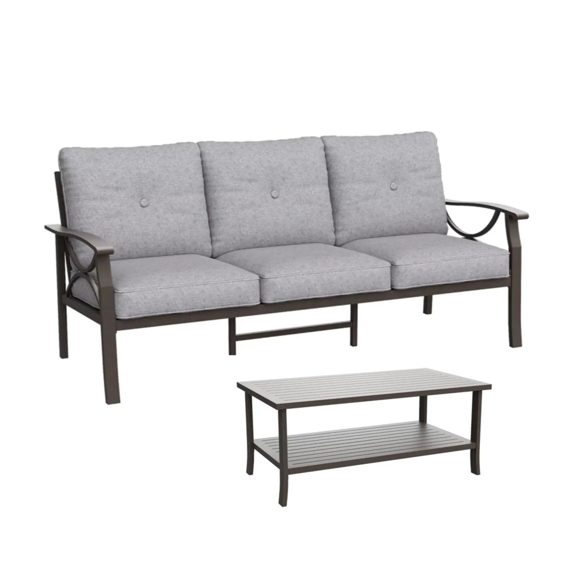 Patio Furniture Set with Coffee Table and Cushions for Backyard by HouseOfZazla