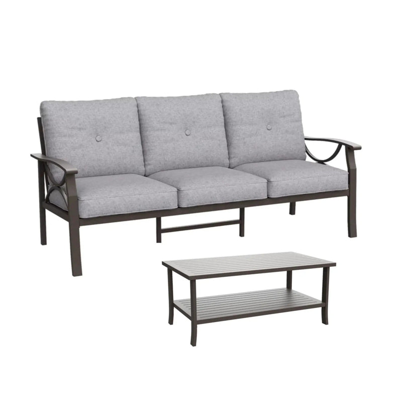 Patio Furniture Set with Coffee Table and Cushions for Backyard by HouseOfZazla