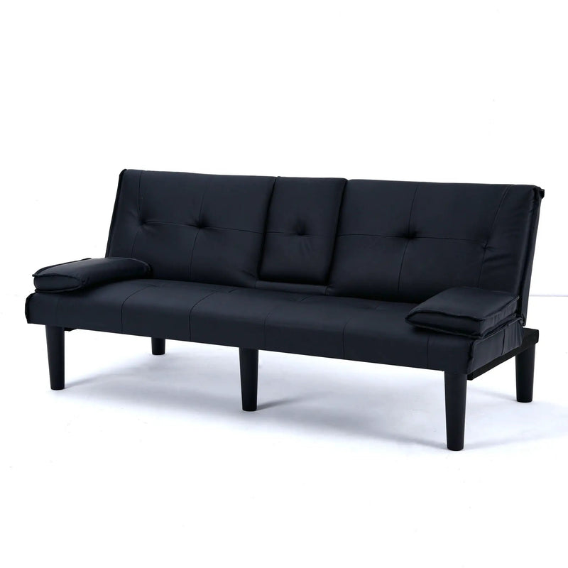 Sofa Bed With Foldable Design And Cup Holder by HouseOfZazla