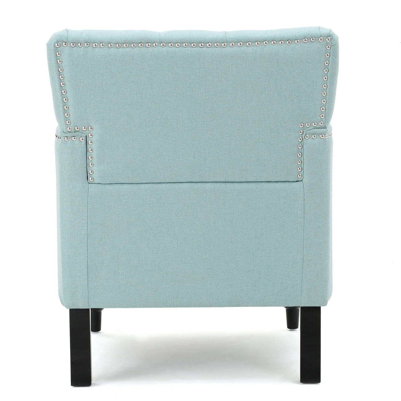 Harrison Tufted Club Chair with Button Tufted Back and Birch Wood Legs by HouseOfZazla