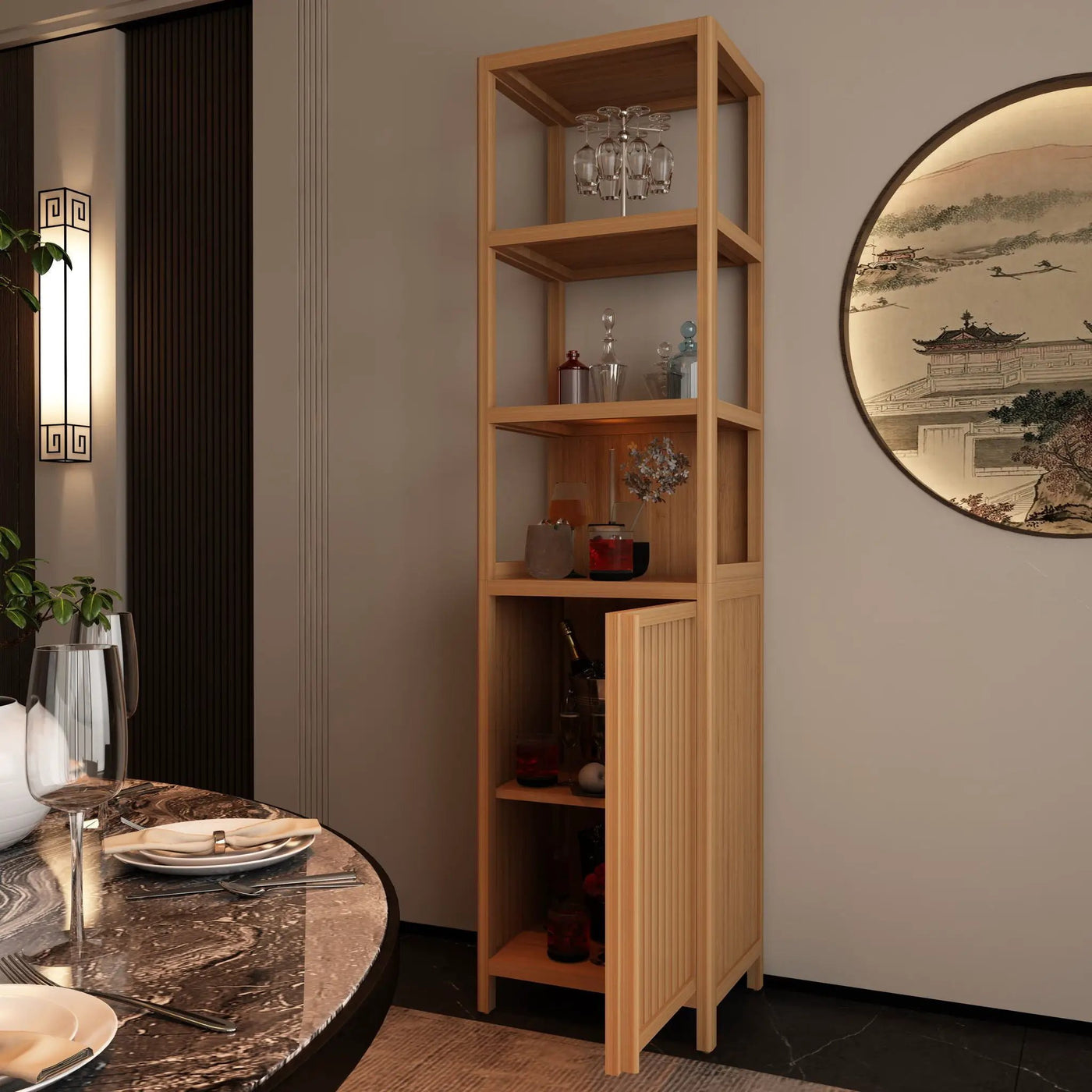 Storage Cabinet With Tall Tower, Multifunctional For Bathroom by HouseOfZazla