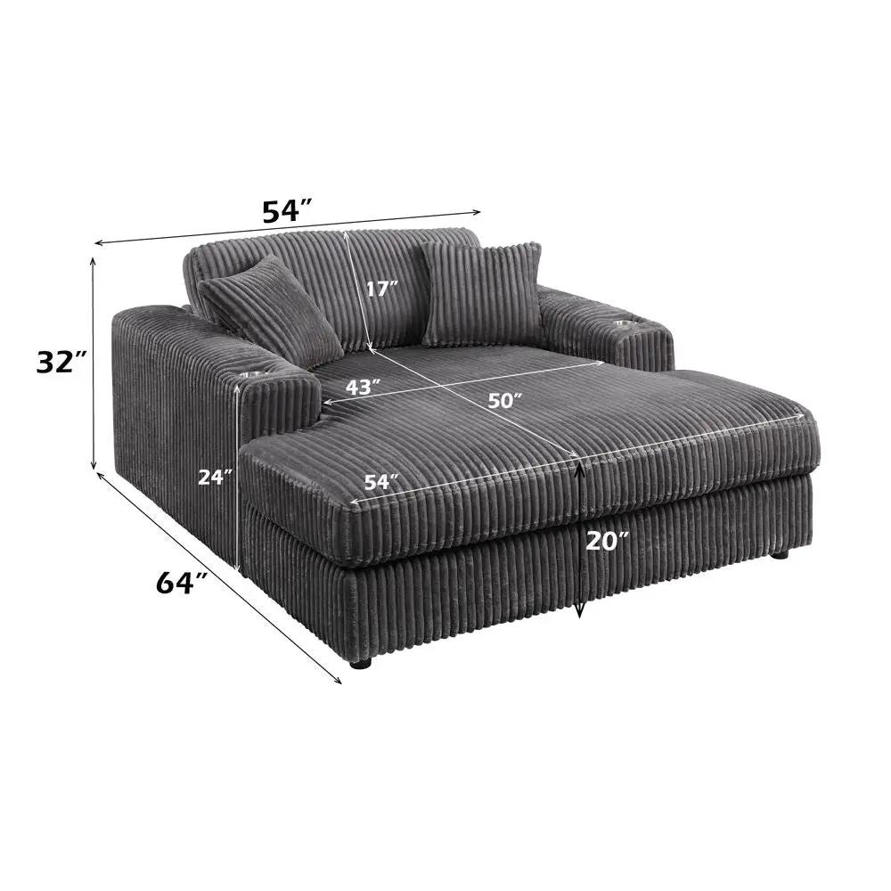 Hilde - Chaise With 2 Pillows by Unique Piece Furniture
