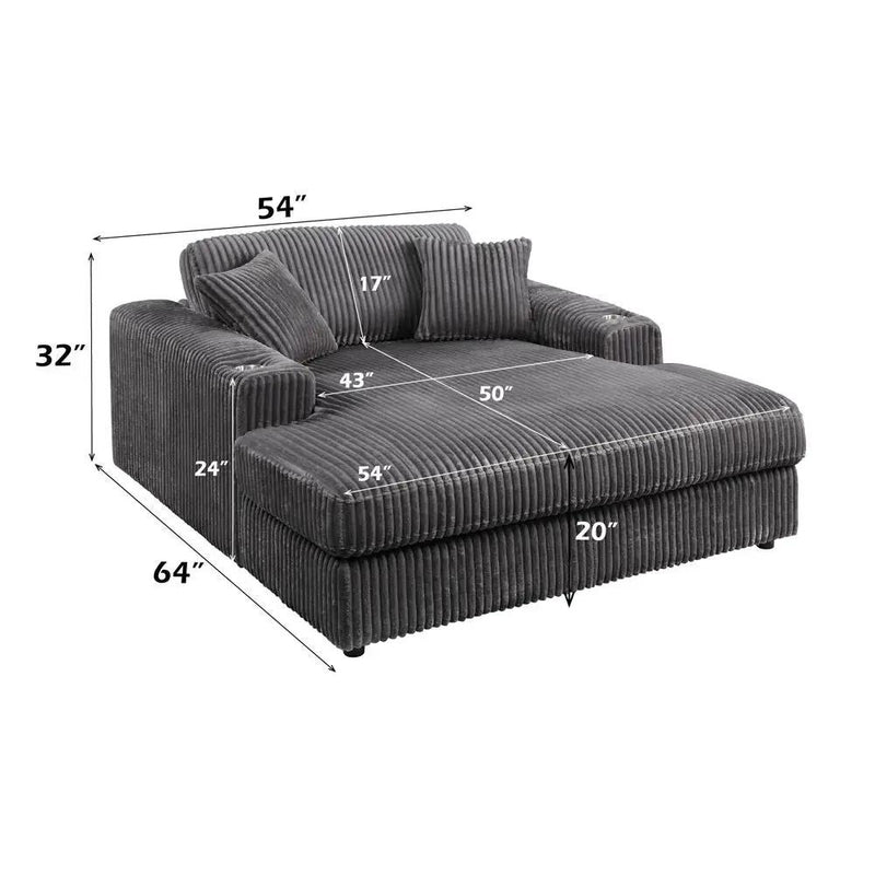 Hilde - Chaise With 2 Pillows by Unique Piece Furniture