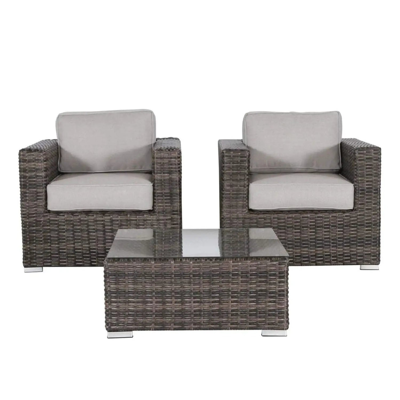 Wicker Seating Group Set With Table And Cushions by Unique Piece Furniture