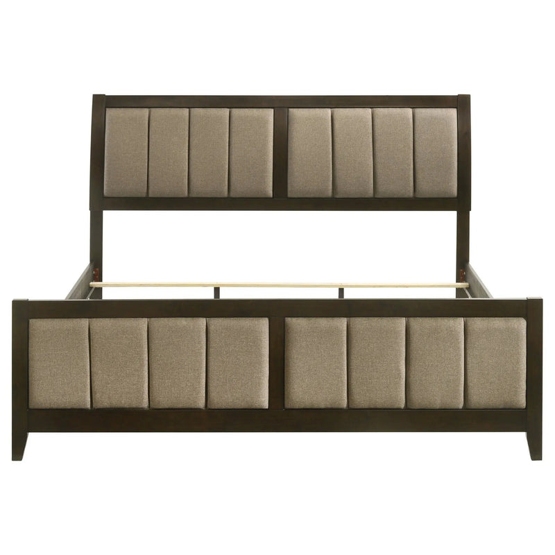 Wilkes 51-inch Upholstered Eastern King Bed Dark Cocoa by Unique Piece Furniture