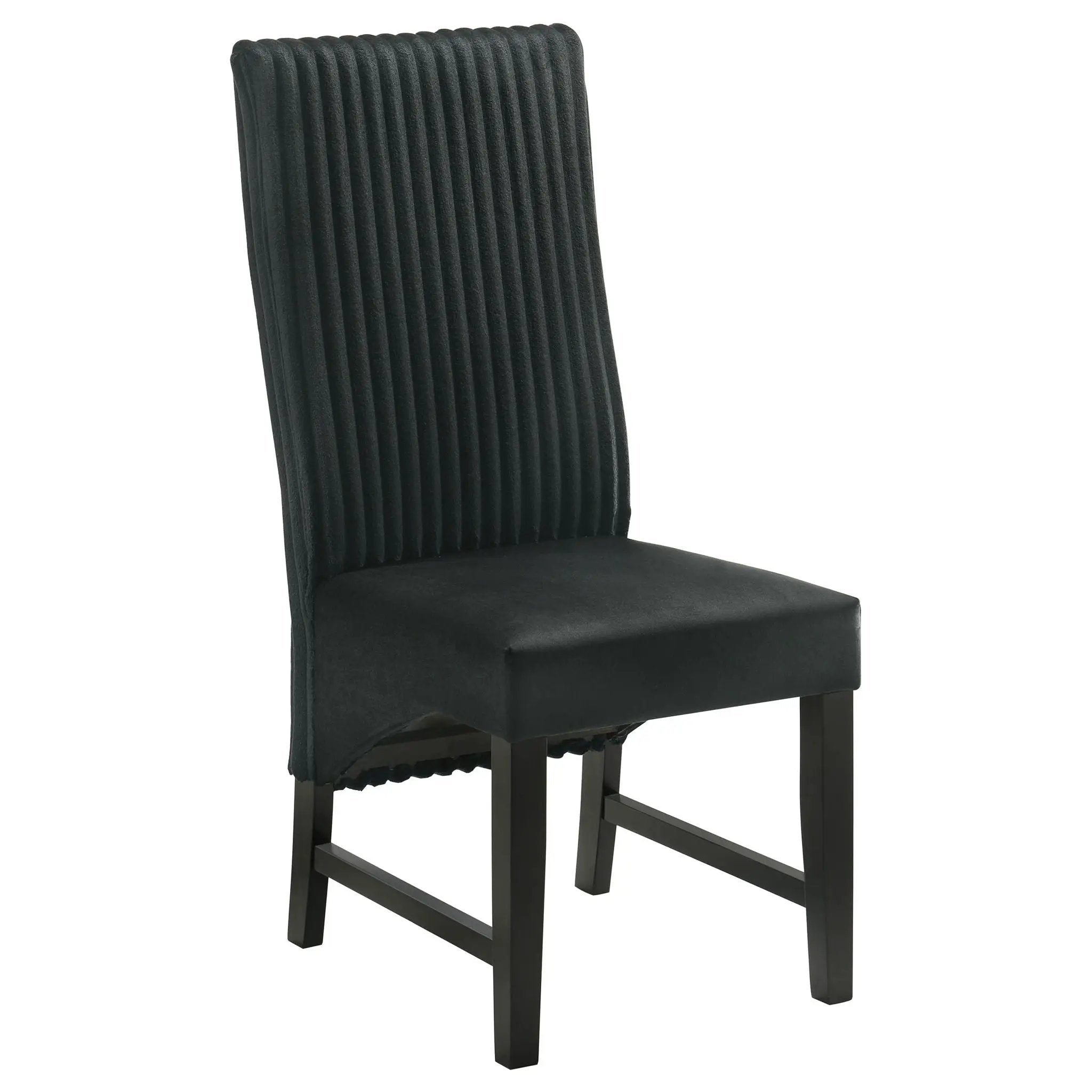 Barrand Upholstered Dining Side Chair Black (Set of 2) by Unique Piece Furniture