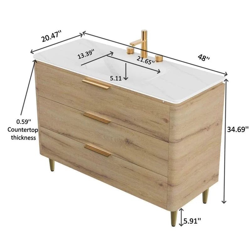 Amara 48'' Bathroom Vanity with Sink by HouseOfZazla