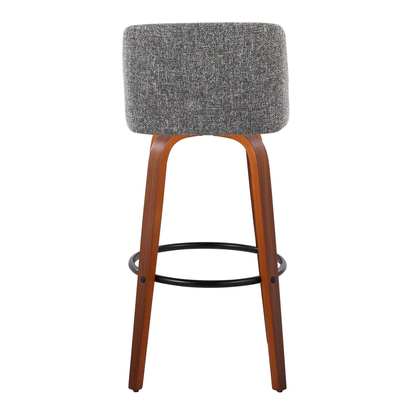 Toriano - Mid Century Modern Fixed Height Barstool Swivel And Round Footrest (Set of 2) by HouseOfZazla