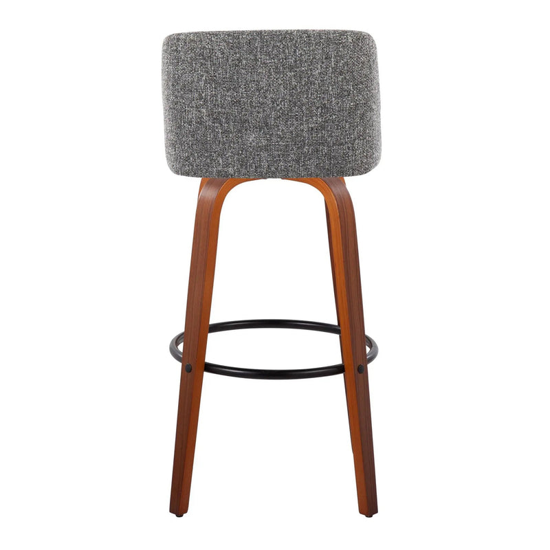 Toriano - Mid Century Modern Fixed Height Barstool Swivel And Round Footrest (Set of 2) by Unique Piece Furniture