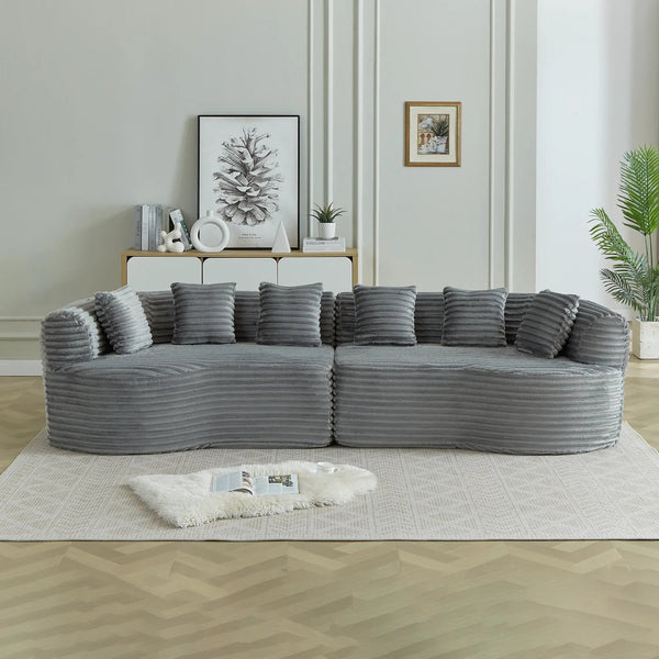 Curved Sectional Sofa - 111.5-inch Oversized Modern Design, photo 2 of 10