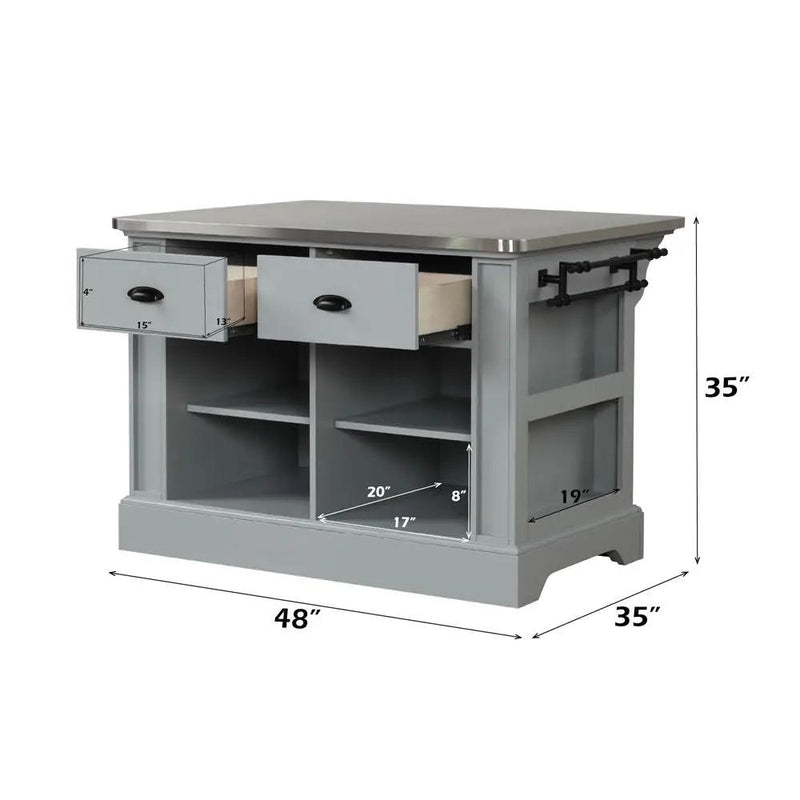 Urrur - Kitchen Island - Gray by Unique Piece Furniture