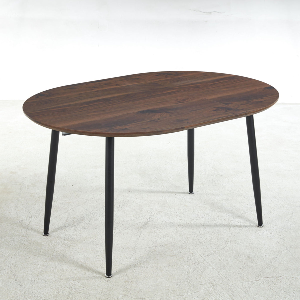 Extensible Dining Table with Metal Legs - Gray, Dark Brown, or White, photo 15 of 23