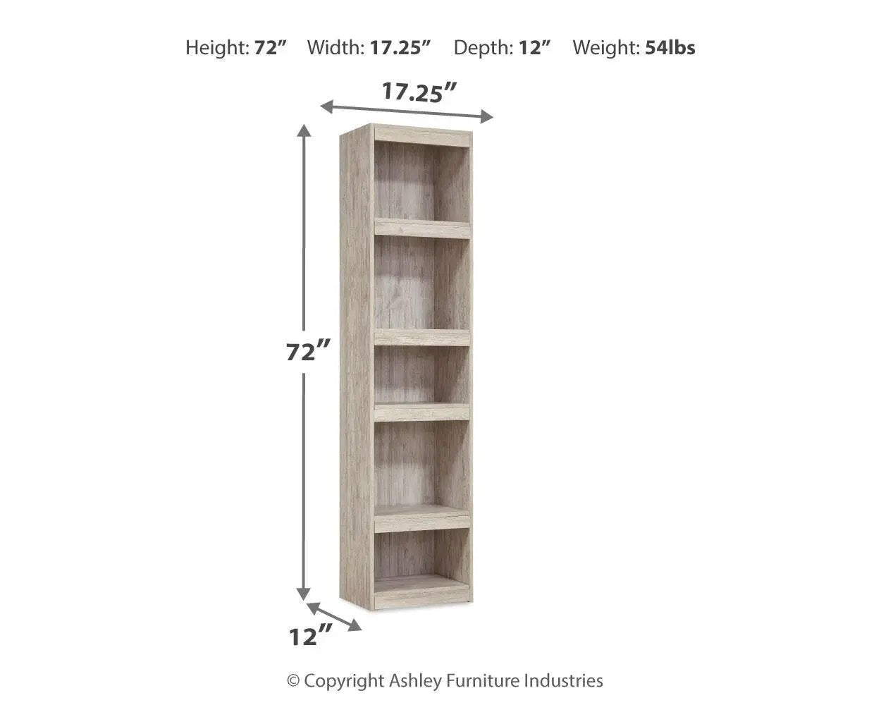 Willowton - Pier - 4 Shelves - Whitewash by Unique Piece Furniture