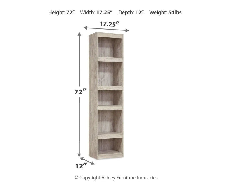 Willowton - Pier - 4 Shelves - Whitewash by Unique Piece Furniture