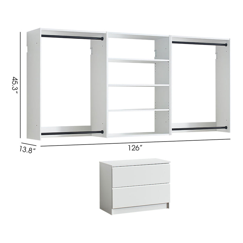 Devi - Wall Mounted Wood Closet System With Modular Units by HouseOfZazla