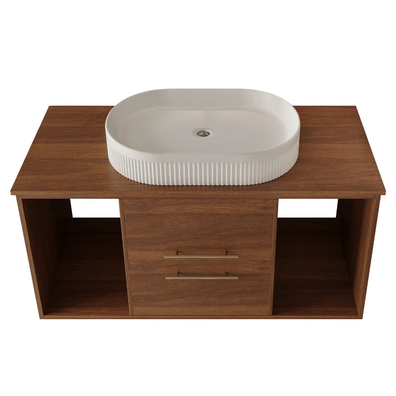 Wall-Mounted Bathroom Vanity with Ceramic Sink by HouseOfZazla