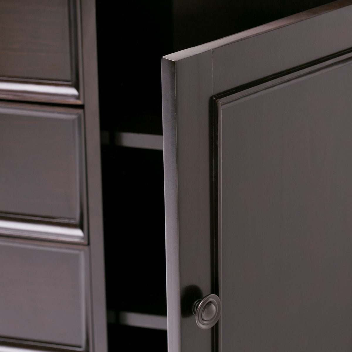 Handcrafted Medium Storage Cabinet with Adjustable Shelves - Dark Brown, Light Brown, Black, White, photo 22 of 32