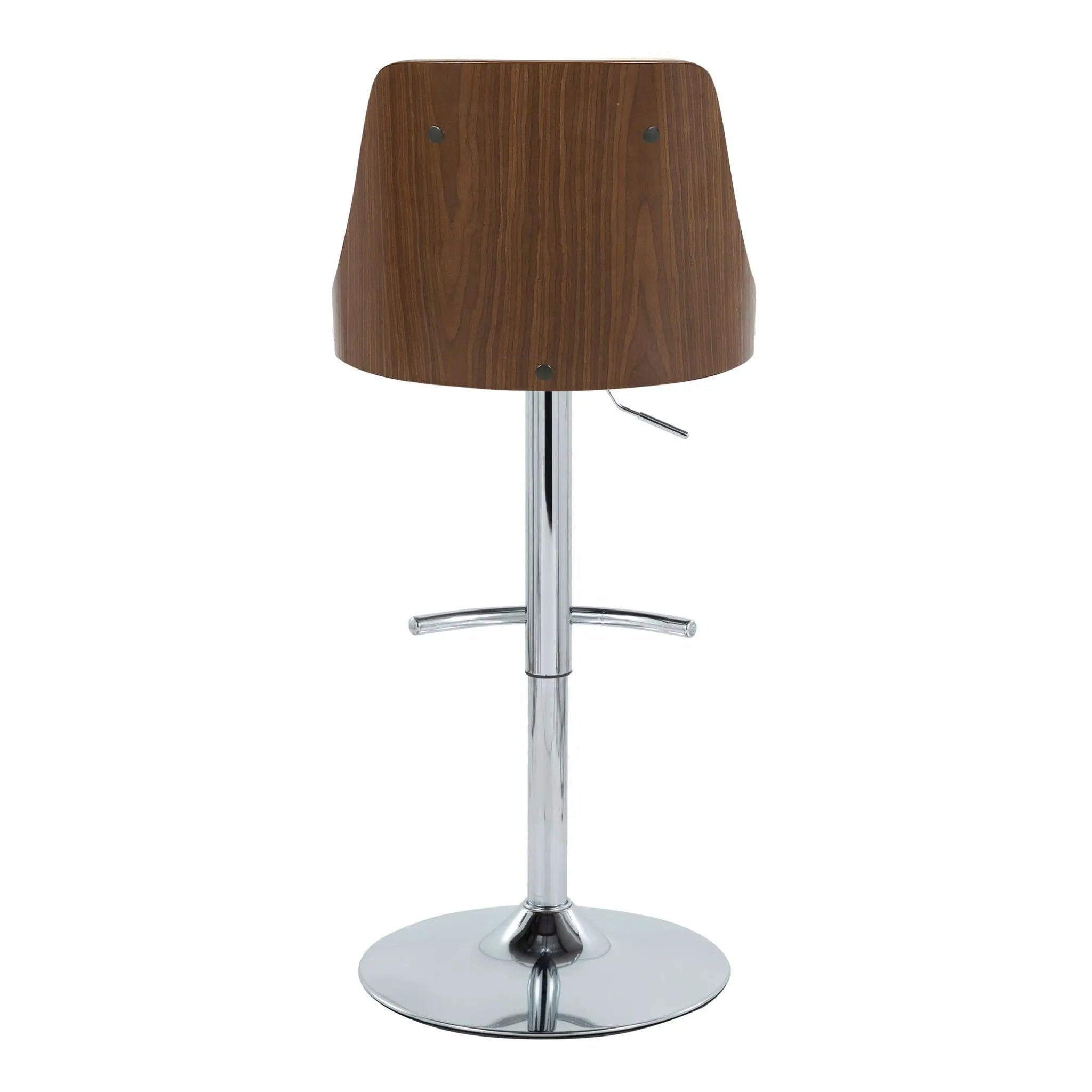 Gianna - Mid Century Modern Adjustable Barstool With Swivel With Rounded T Footrest (Set of 2) by HouseOfZazla