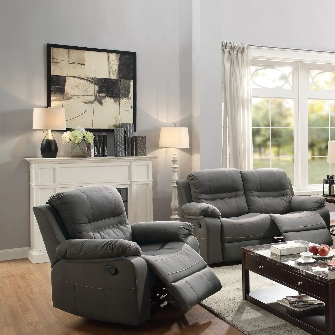 Modern Style Living Room Set With Pillow Arms by HouseOfZazla