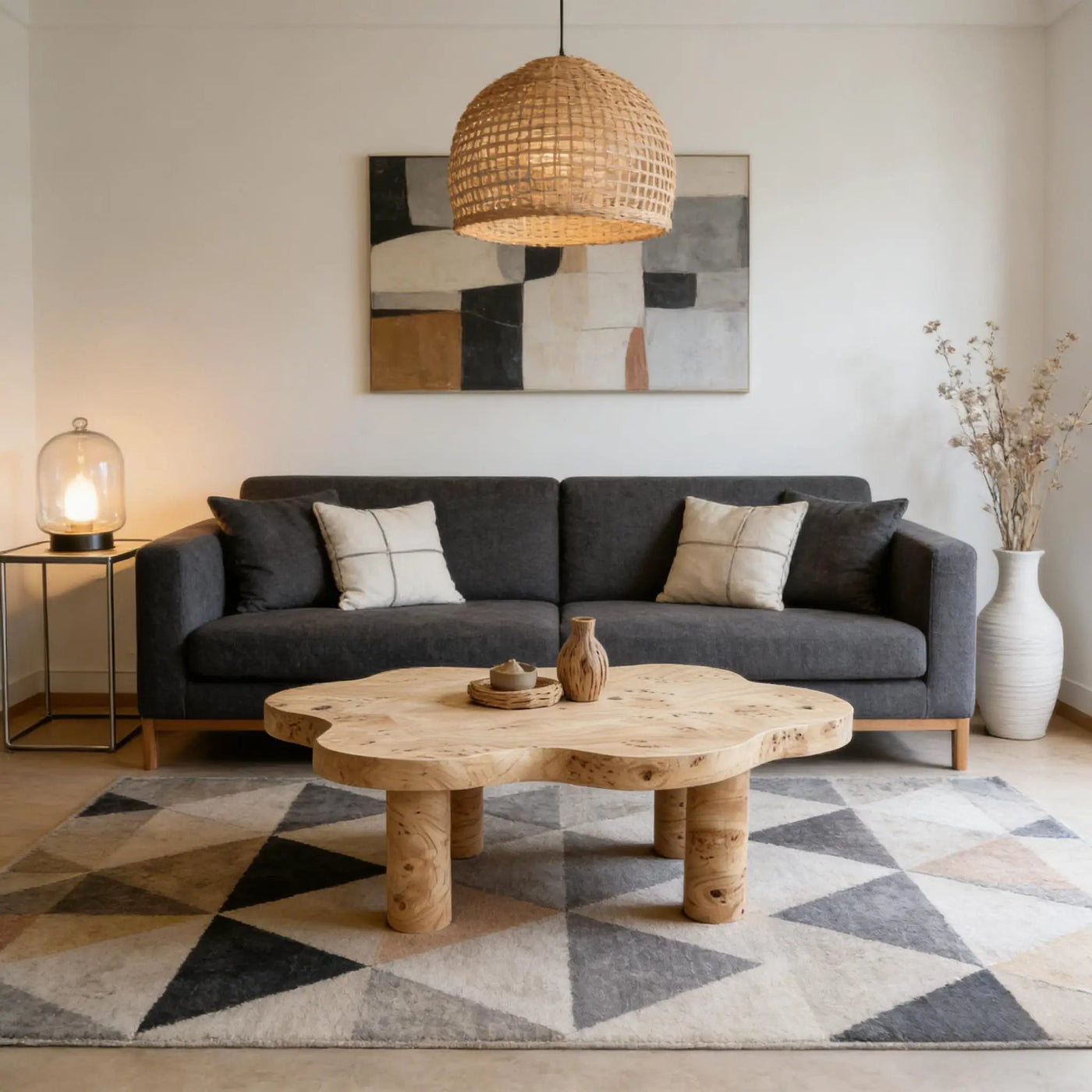Cloud Shaped Coffee Table With 4 Round Legs by HouseOfZazla