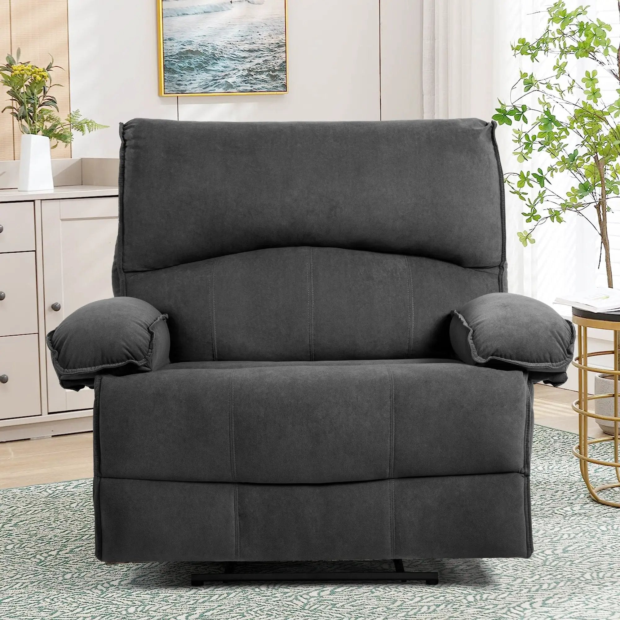 Oversized Manual Recliner Chair Sofa For Living Room by HouseOfZazla