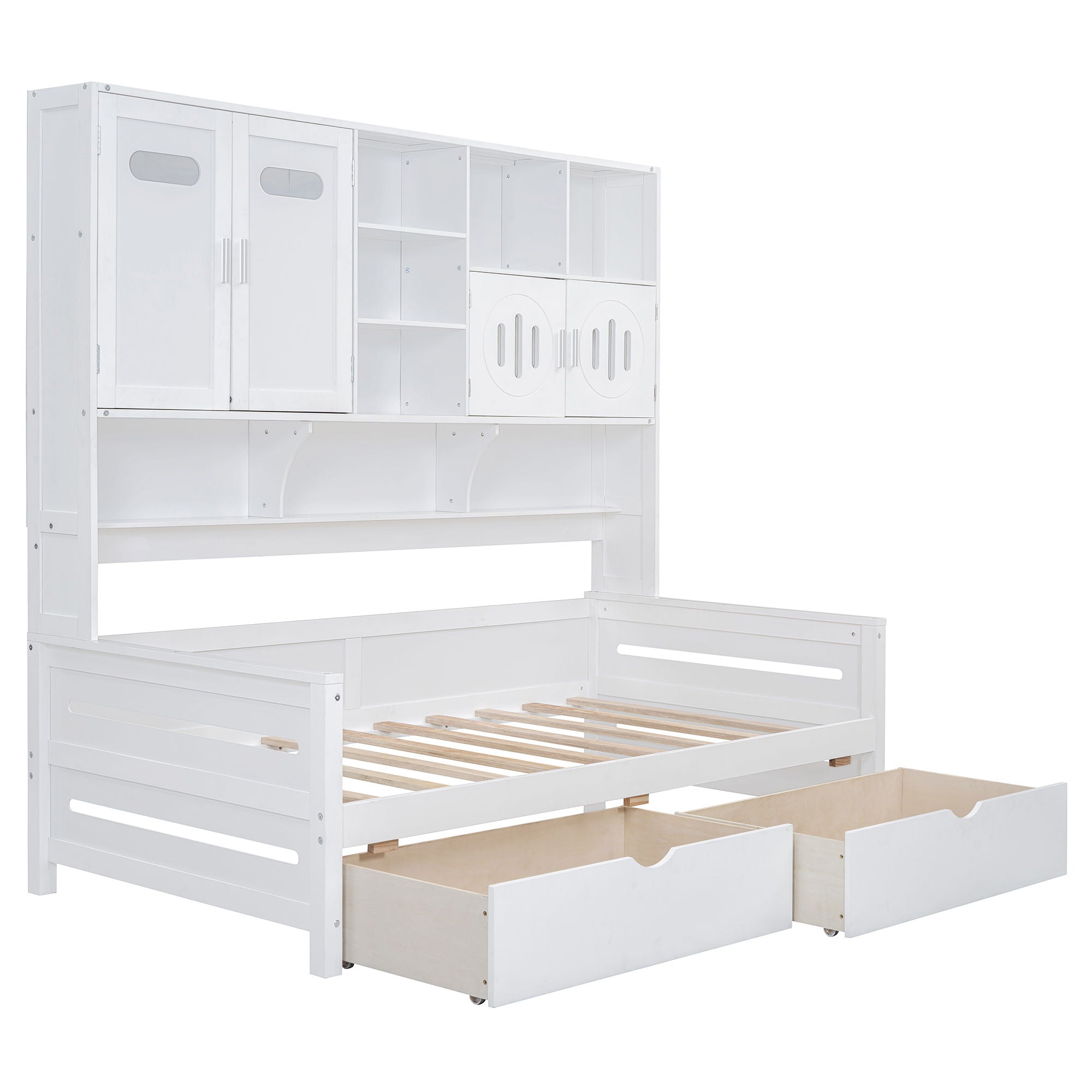 Daybed With All-In-One Cabinet And Shelf by HouseOfZazla