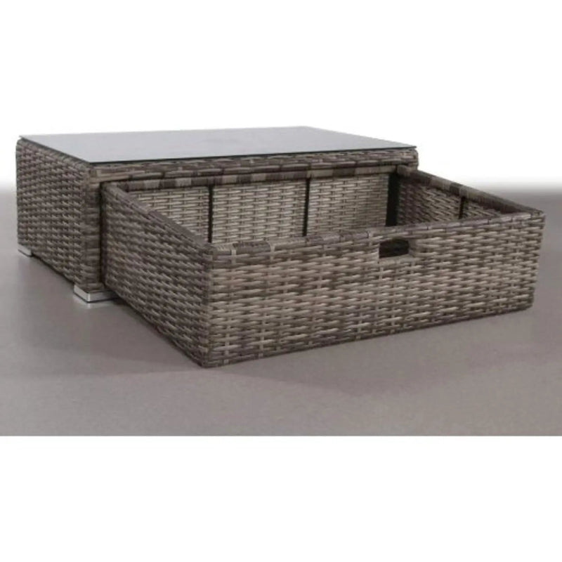 Glass Outdoor Coffee Table - Gray Mix by HouseOfZazla