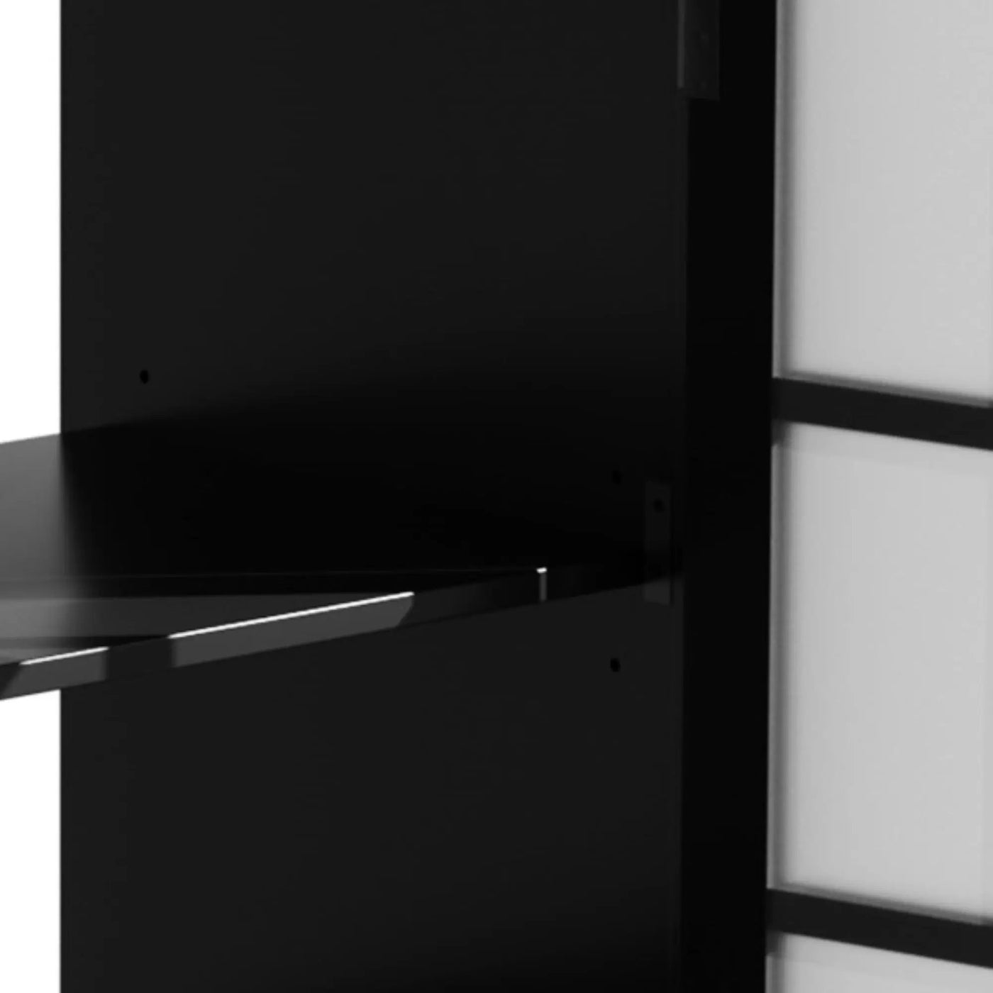 Modern Bathroom Vanity With Ceramic Sink, Tempered Blurred Glass Doors by HouseOfZazla
