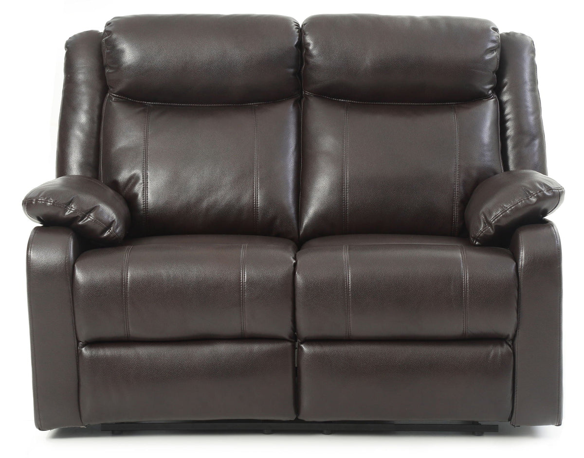 Reclining Loveseat with PU Upholstery - Dark Brown or Red, photo 7 of 10