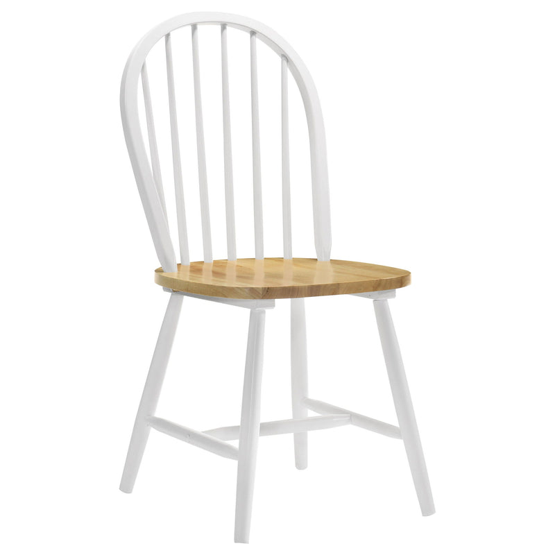 Greer - 5 Piece Dining Set With Drop Down Leaf Table And Curved Back Chairs - White by HouseOfZazla