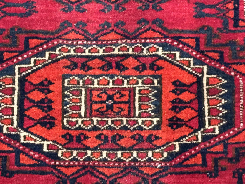 Antique Turkoman Salor Rug, Turkoman Textile, Fine 400 KPSI, Red, Persian Tribal Rug by Jewel Rugs