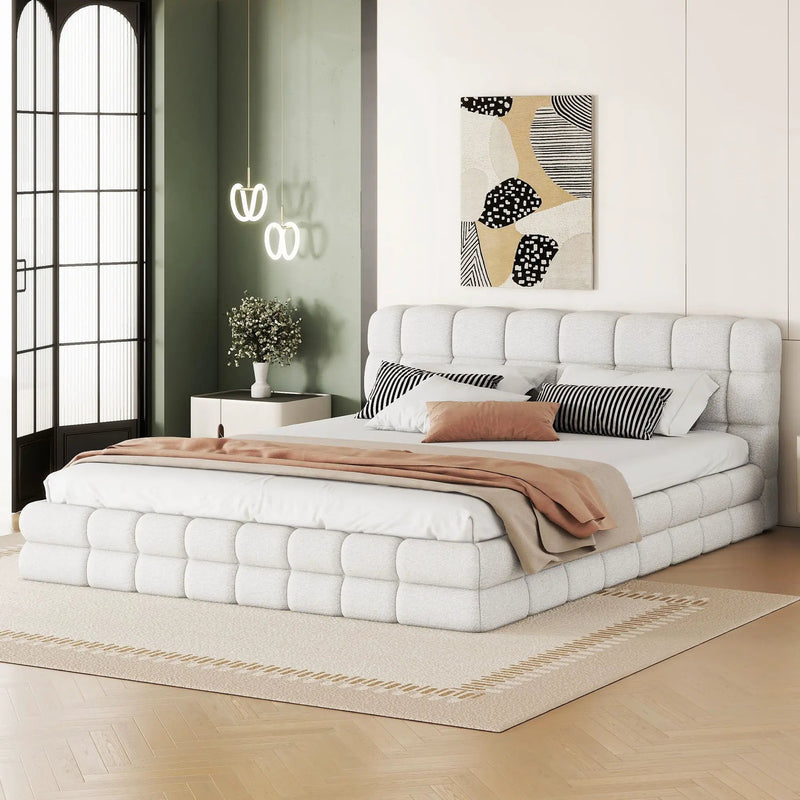 Upholstered Platform Bed With Headboard by Unique Piece Furniture