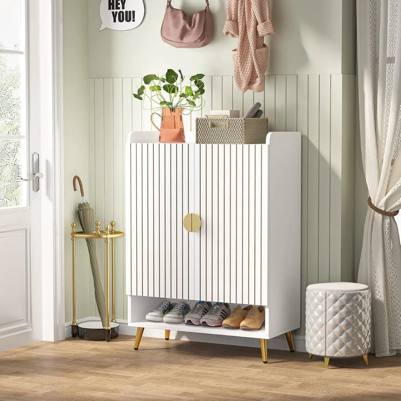 Shoe Cabinet With Doors, 7 Tier Storage Organizer by HouseOfZazla