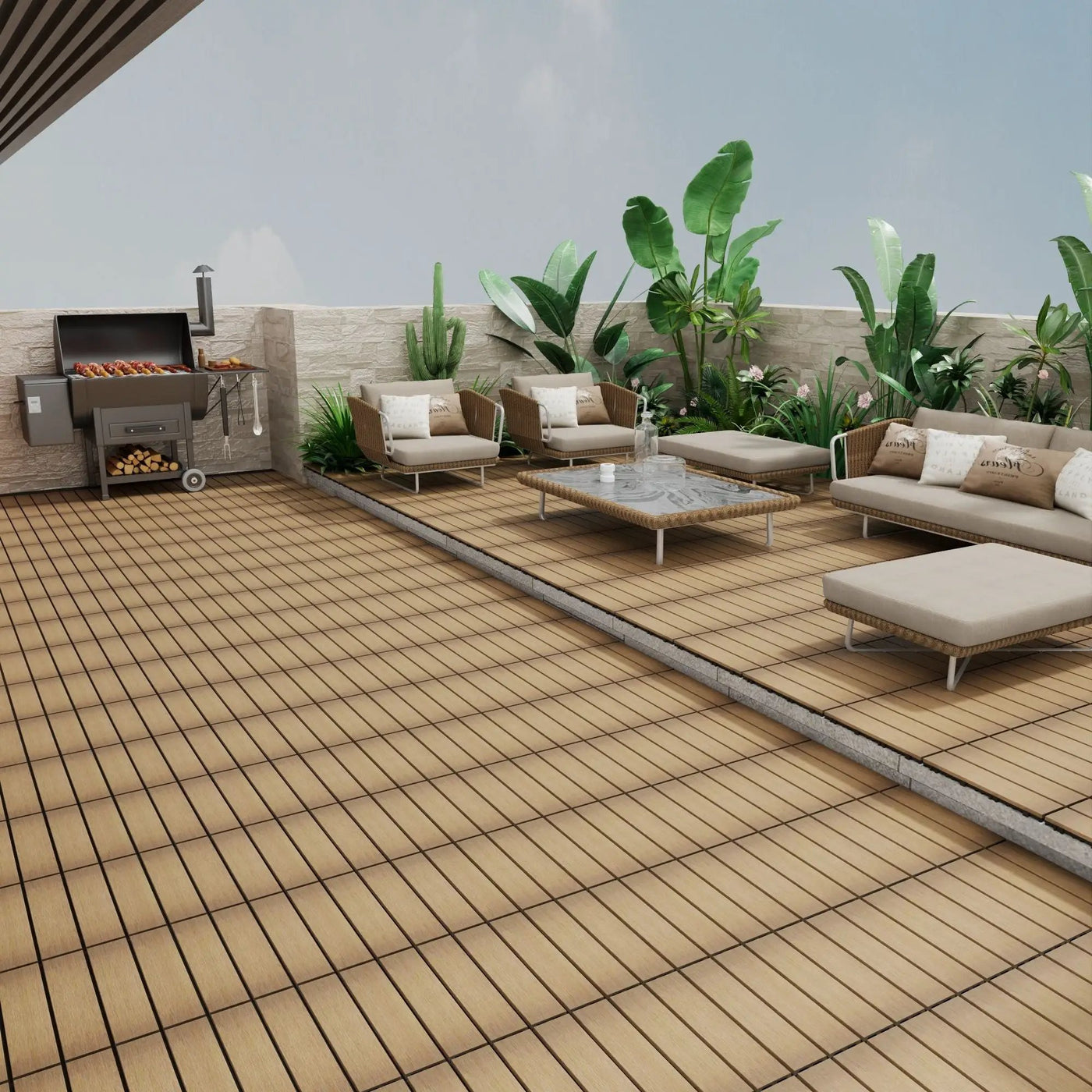 Patio Deck Tiles, Pack Of 22 by HouseOfZazla