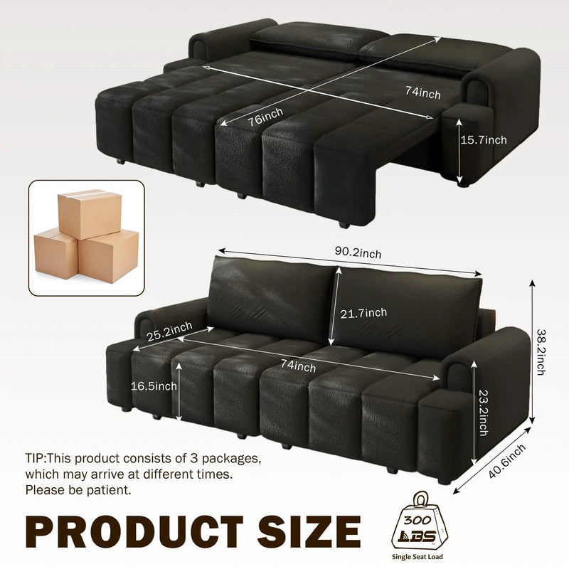 4 Seater Modern Couch With Seats Storage by HouseOfZazla