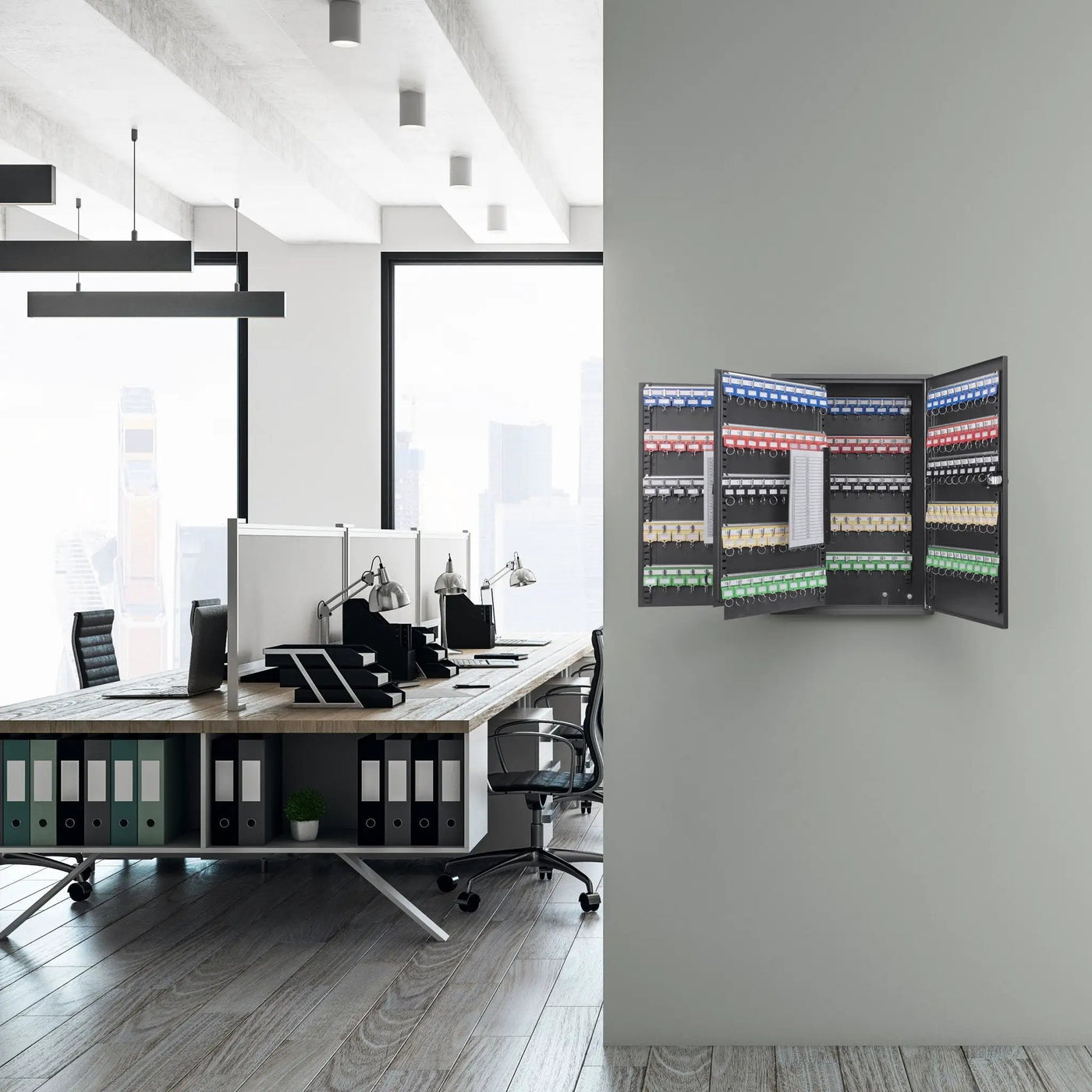 Adjustable Key Cabinet With Combination Lock by Unique Piece Furniture