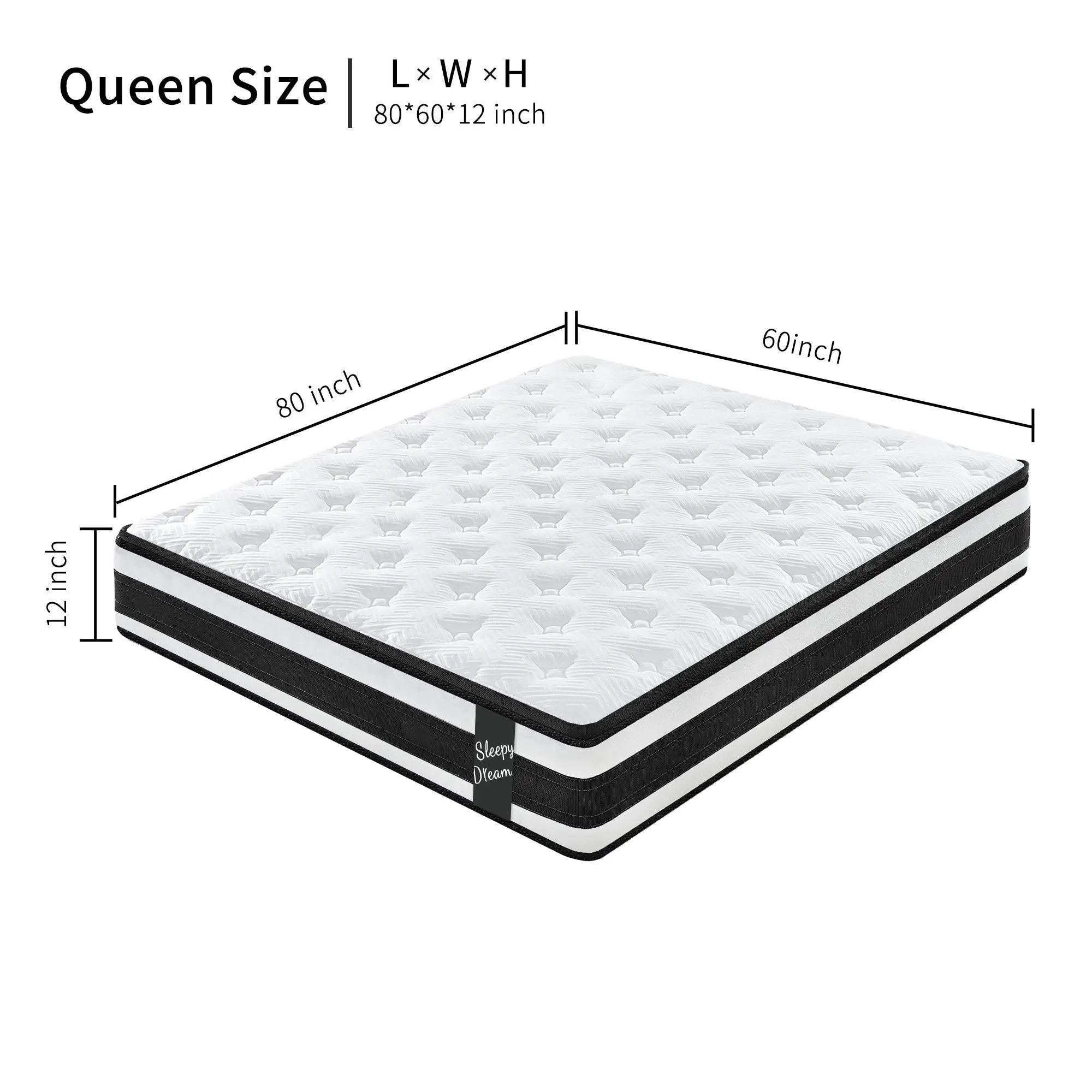 Full Size Hybrid Mattress Breathable Cool Knitted Fabric Cover by HouseOfZazla