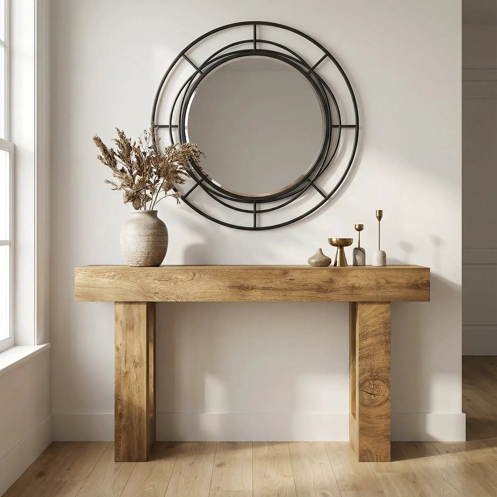 63" Long Console Table, Farmhouse Entryway Table with Storage by HouseOfZazla